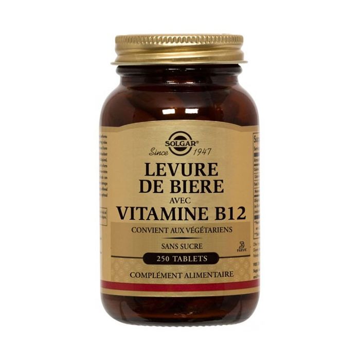 LEVURE DE BIERE PLUS VITAMINE B12 SOLGAR 250 COMPRIMES