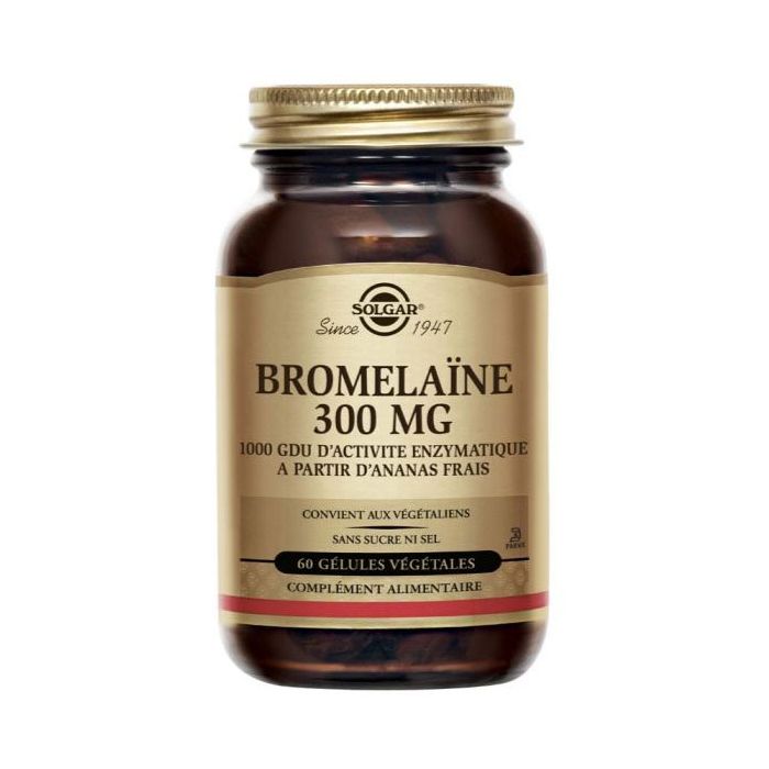 SOLGAR Bromelaine 300mg - 60 comprimés