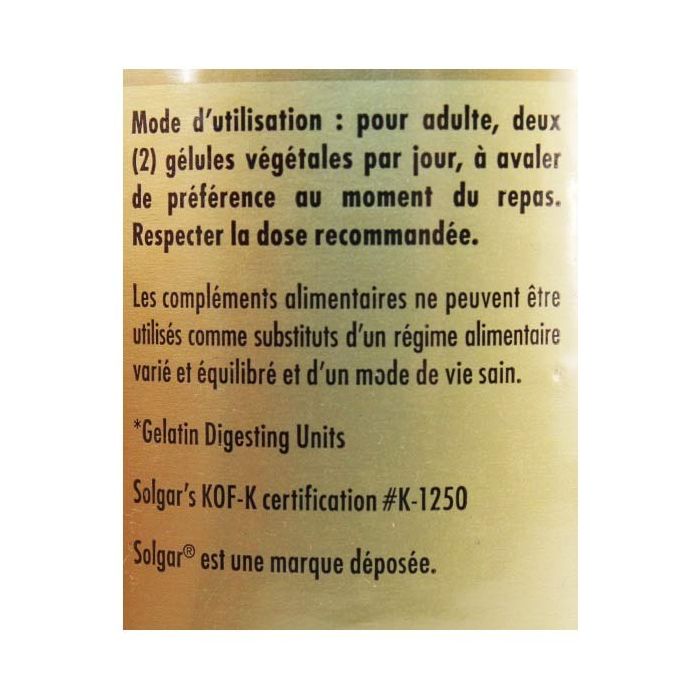 Bromelaine 300mg - 60 comprimes solgar