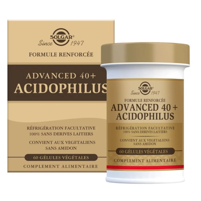 ADVANCED 40+ ACIDOPHILUS SOLGAR 60 GELULES