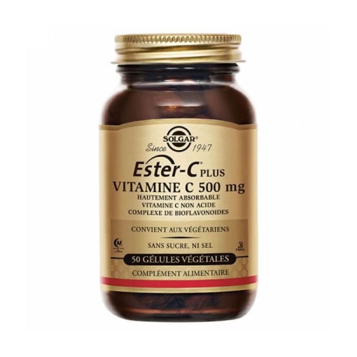 ESTER-C PLUS 500 VITAMINE C SOLGAR 50 GELULES