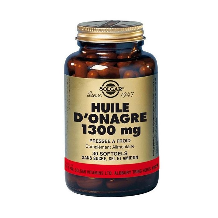 HUILE D'ONAGRE 1300 MG SOLGAR 30 GELULES