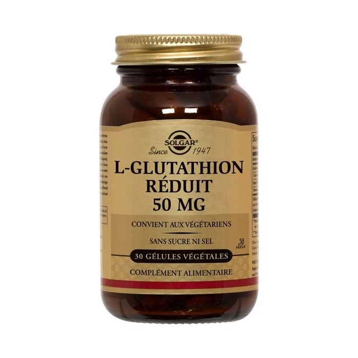 L-GLUTATHION REDUIT 50MG SOLGAR 30 GELULES