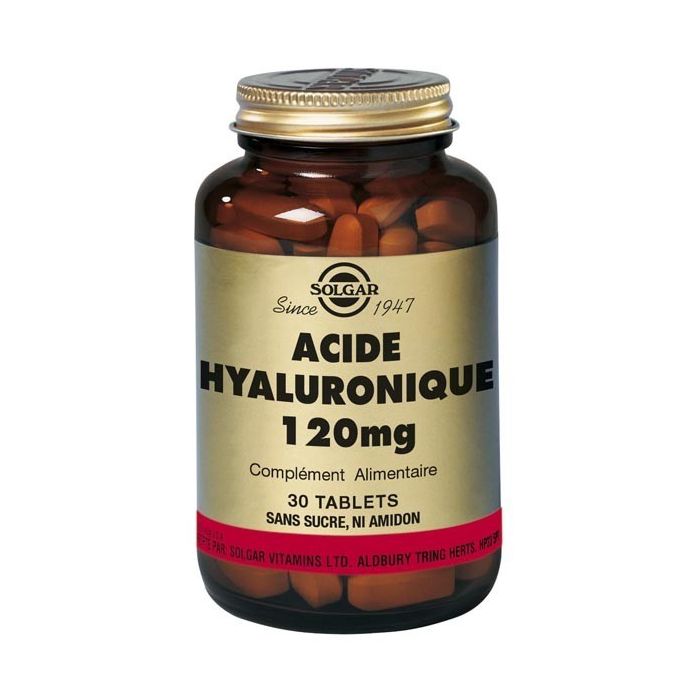 ACIDE HYALURONIQUE 120 MG SOLGAR 30 COMPRIMES