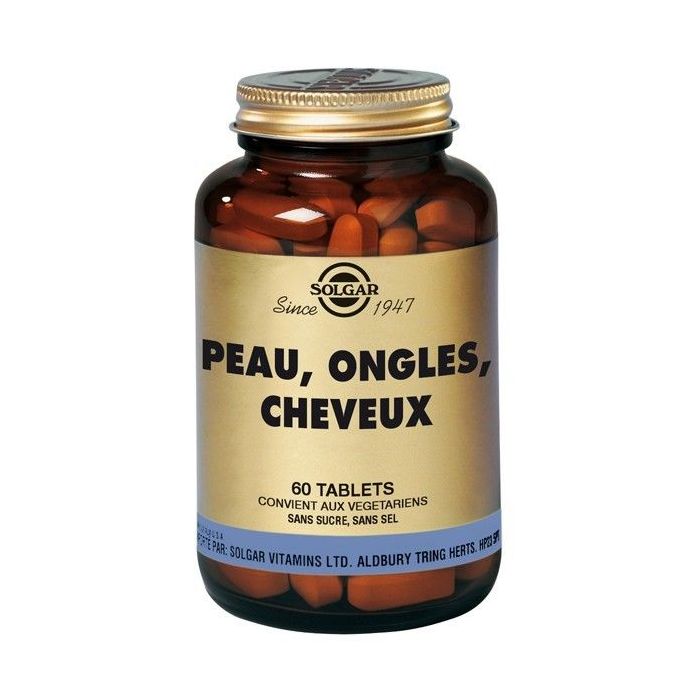 PEAU , ONGLES , CHEVEUX SOLGAR 60 COMPRIMES