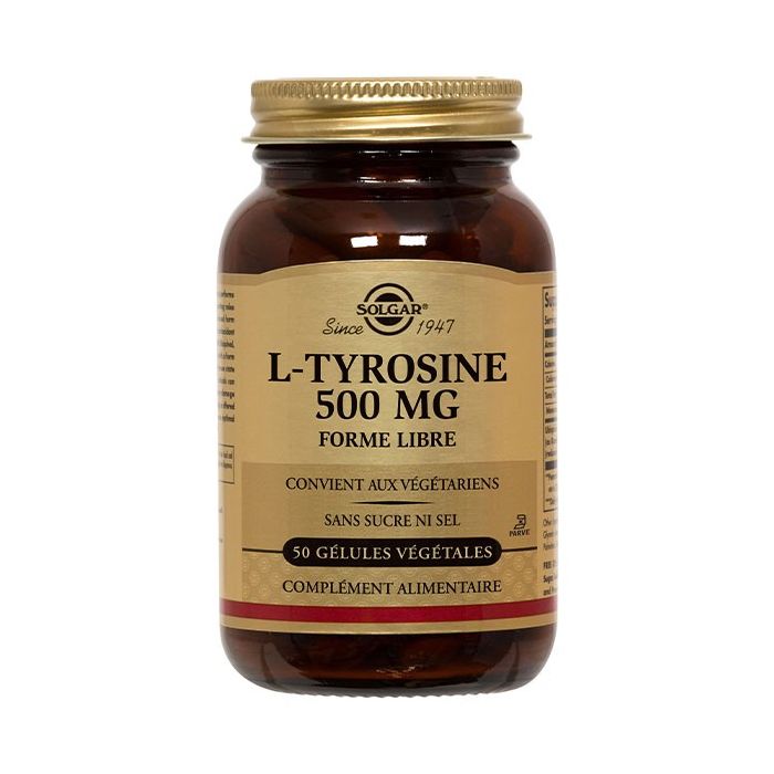 L-TYROSINE 500 MG FORME LIBRE SOLGAR 50 GELULES