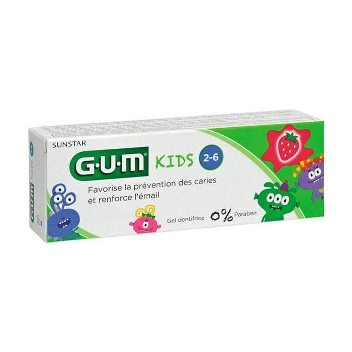 GUM Kids Gel Dentifrice 2-6 ans Fraise - 50ml