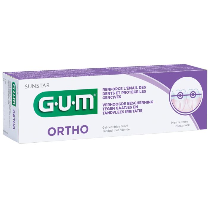 gum ORTHO gel dentifrice pour orthodontie 75ml
