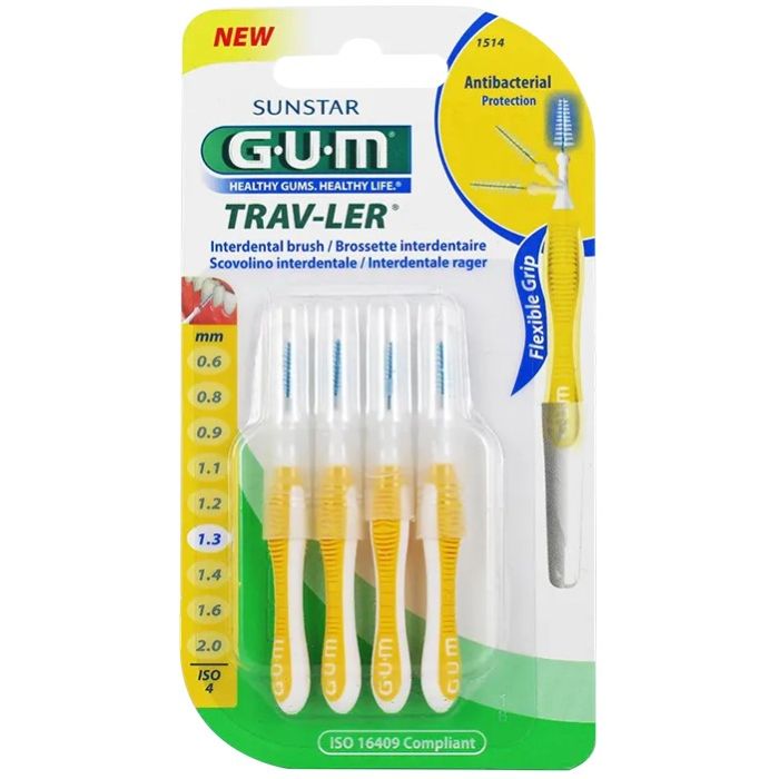 GUM Trav-Ler Brossettes Interdentaires 1514: 1.3mm - 4 unités