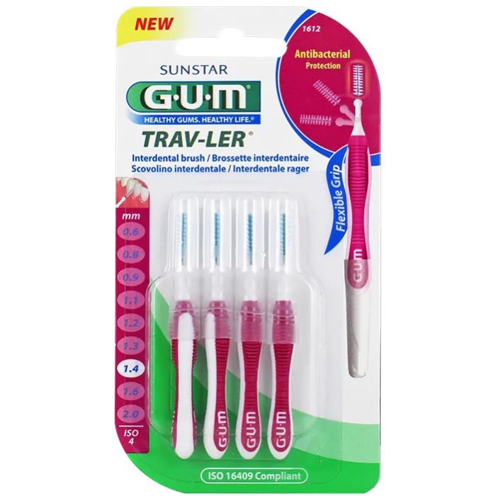 GUM - Trav-Ler - Brossettes interdentaires 1612 1.4mm - 4 unités