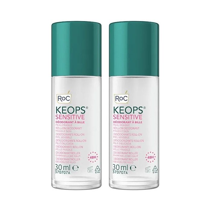 Déodorant ROC Keops Peau Sensible Roll-On 48h 30ml x2