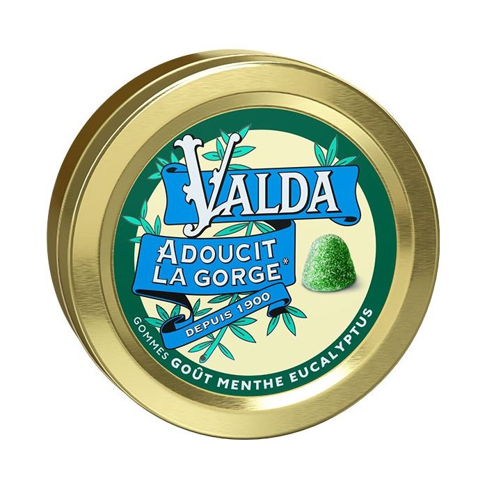 Valda Gomme 50g Goût Menthe Eucalyptus