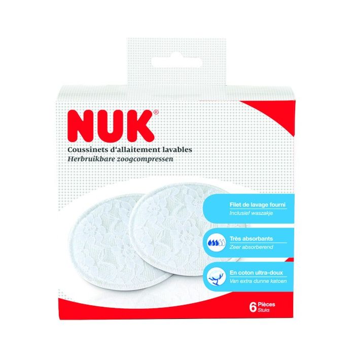 6 unités Nuk Allaitement Coussinet Lavable 