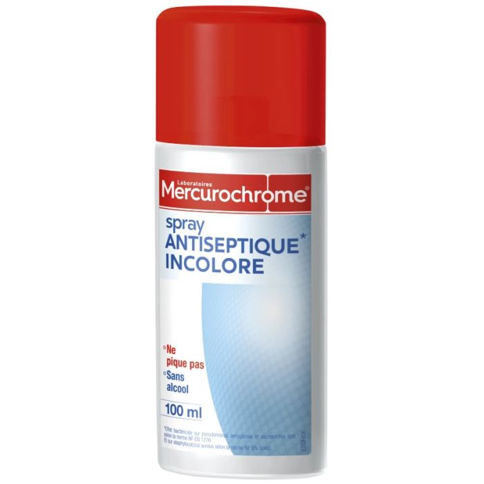 mercurochrome spray antiseptique inodore 100ml