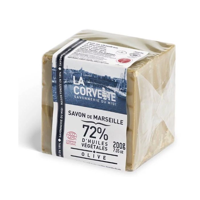 LA CORVETTE Savon de Marseille 72% OLIVE 200g