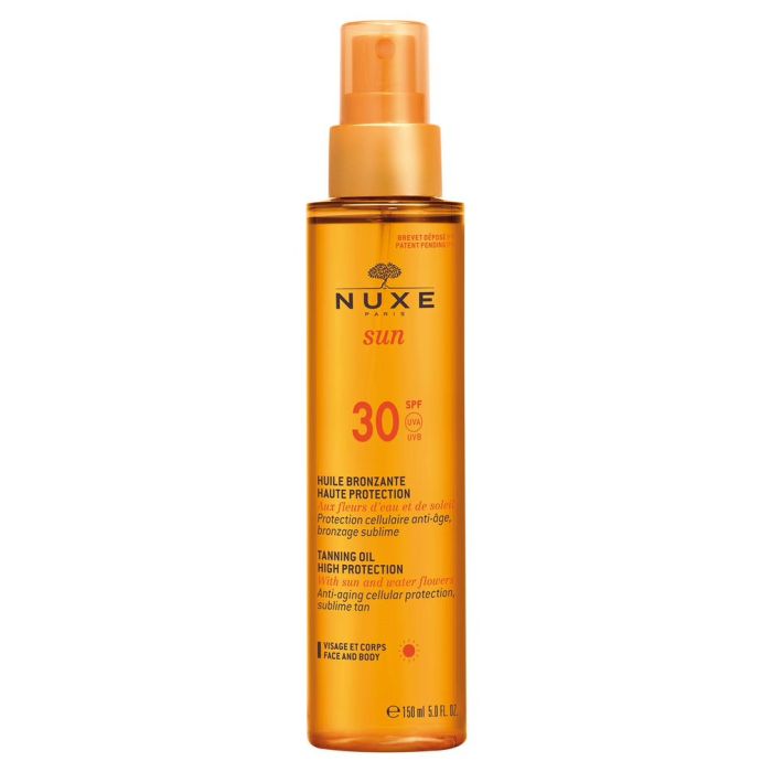 spf30 huile bronzante nuxe sun