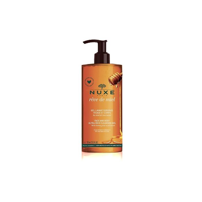 gel lavant surgras nuxe reve de miel pour visage et corps 400ml