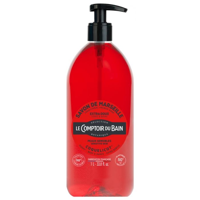 Coquelicot 1L Savon de Marseille Le Comptoir du Bain