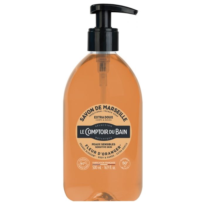 Fleur d'Oranger Le comptoir du bain Savon de marseille 500ml