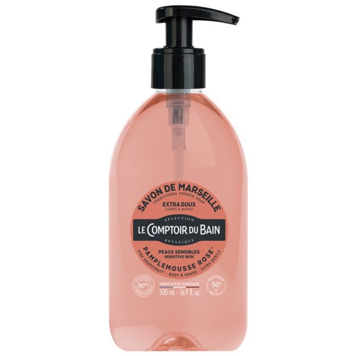 Savon de Marseille Pamplemousse Rose 500ml Le Comptoir du Bain