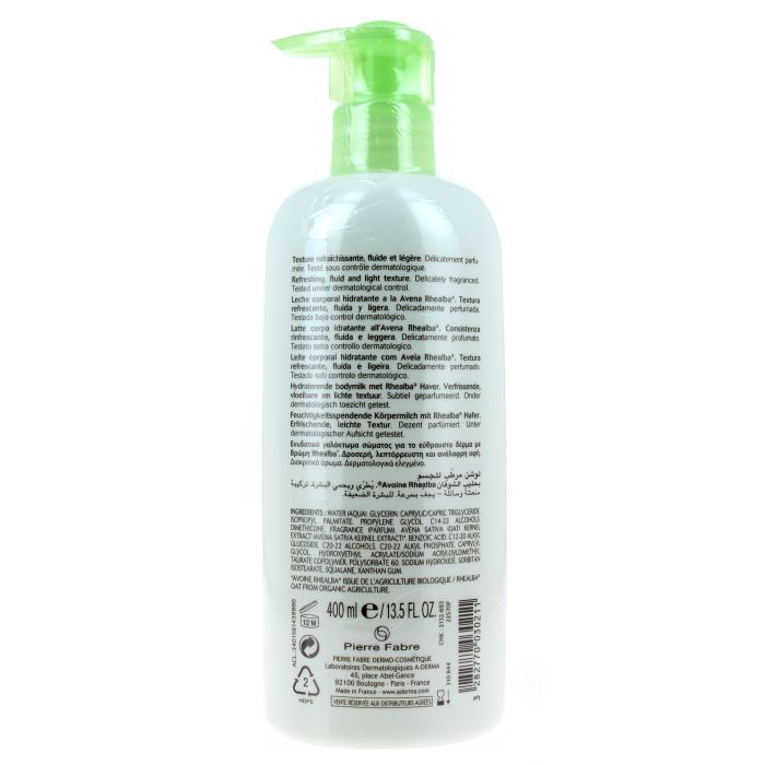 A-derma lait hydratant pour le corps 400ml