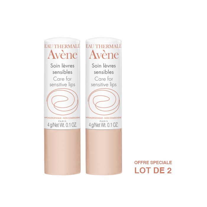 AVENE Soin Lèvres Sensibles lot de 2x4g