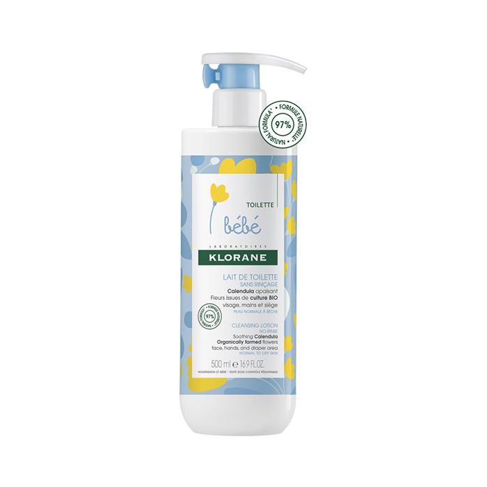 KLORANE BEBE Lait de Toilette Sans Rincage 500ml