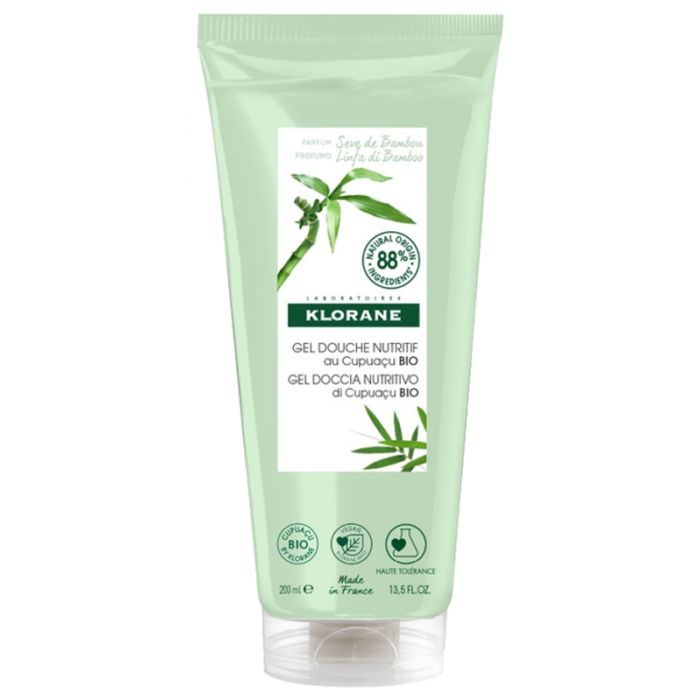 KLORANE Nutrition Gel Douche Sève de Bambou au Beurre de Cupuaçu Bio 200 ml