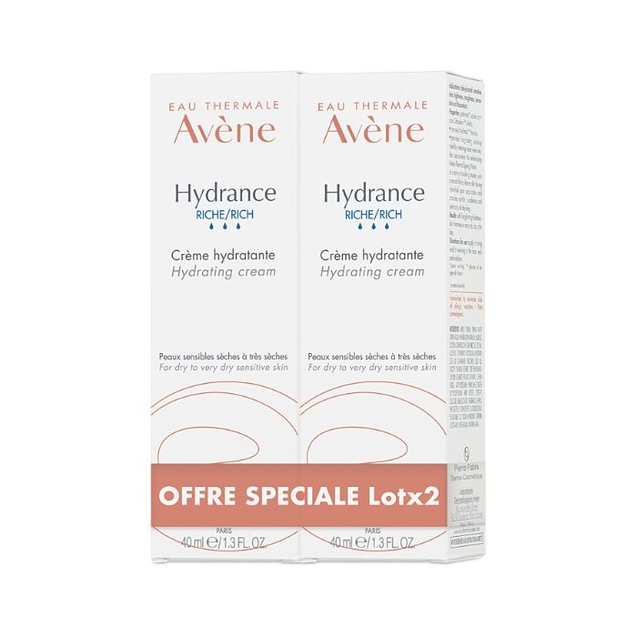 creme hydratante avene hydrance riche 2x40ml