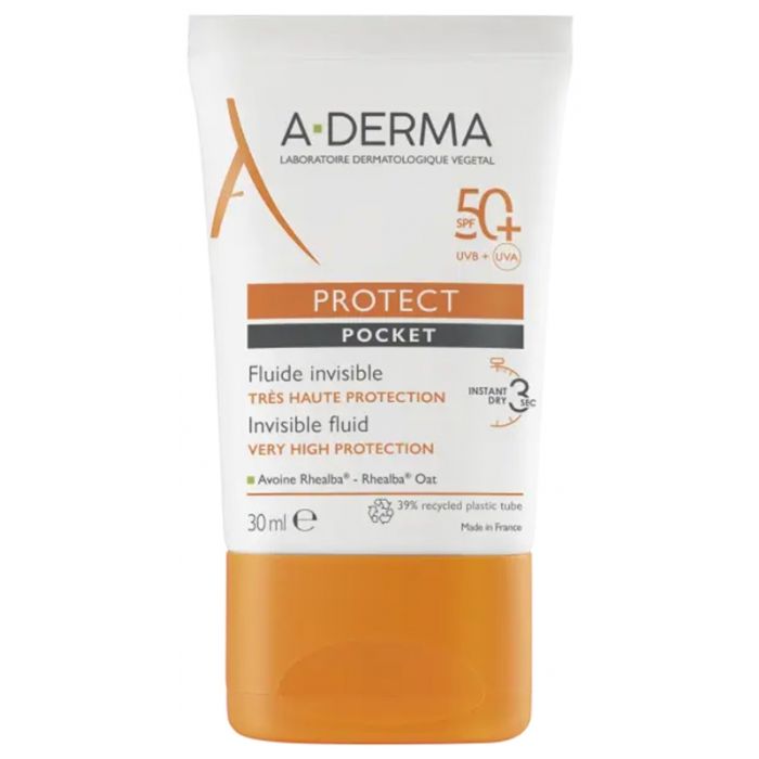 Protect Aderma SPF50+ Solaire Pocket Fluide Invisible 30ml  