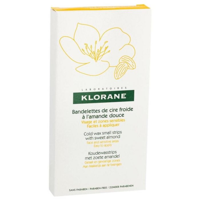Amande Douce KLORANE x 6 Bandelettes Cire Visage  
