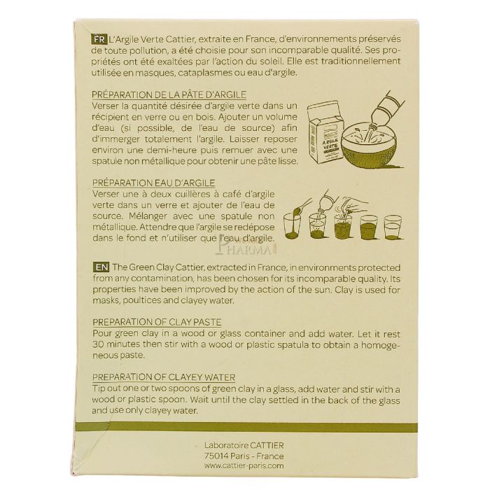 Cattier argile verte ultra ventilee en pot/250g