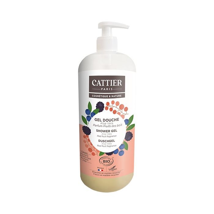 gel douche fruits des bois bio Cattier 1L