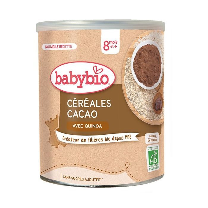 Cacao 220g cereales babybio avec quinoa