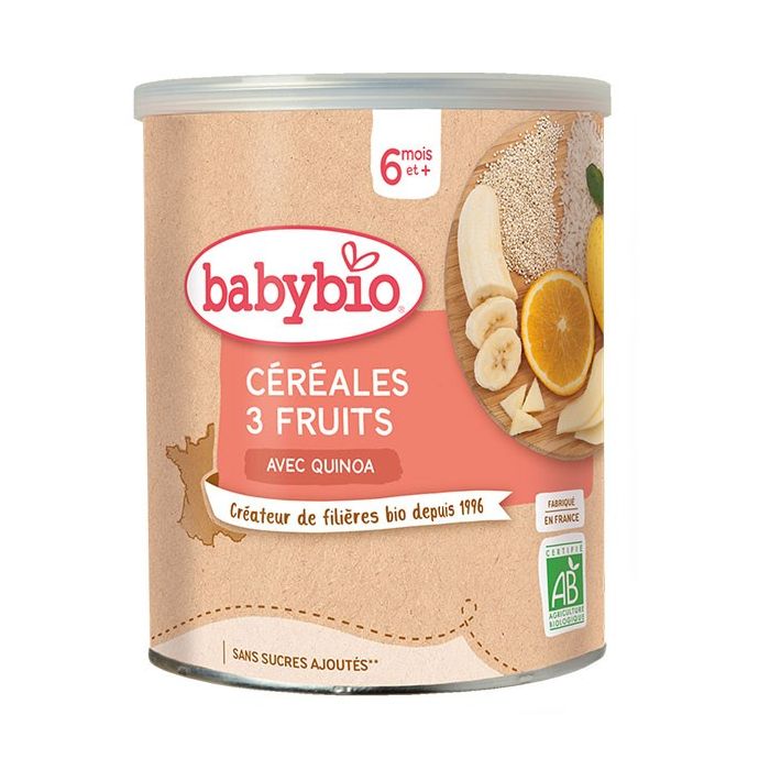 Quinoa 220g cereales 3 fruits de babybio