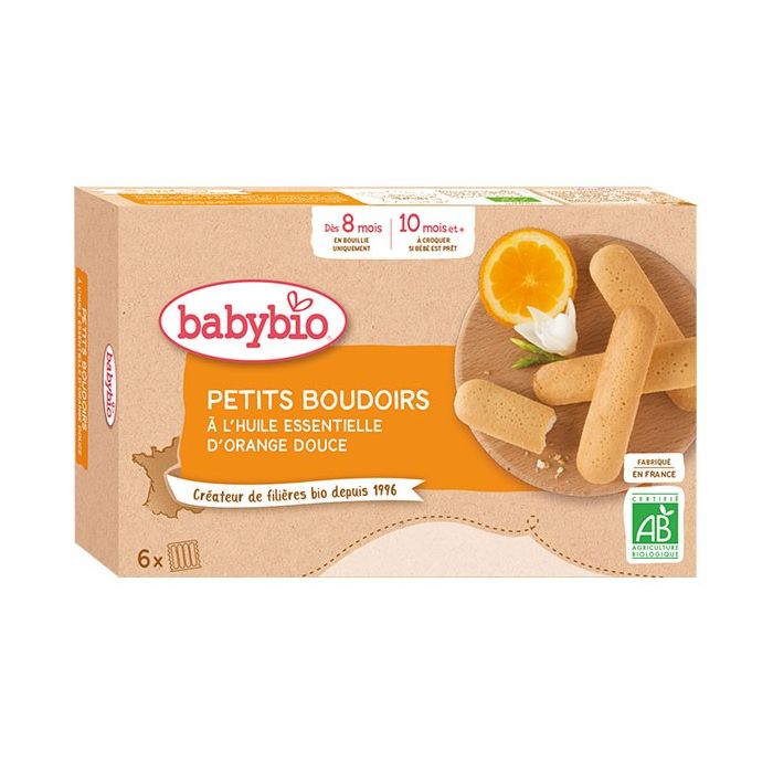 120g boudoirs a l'huile essentielle d'orange douce babybio