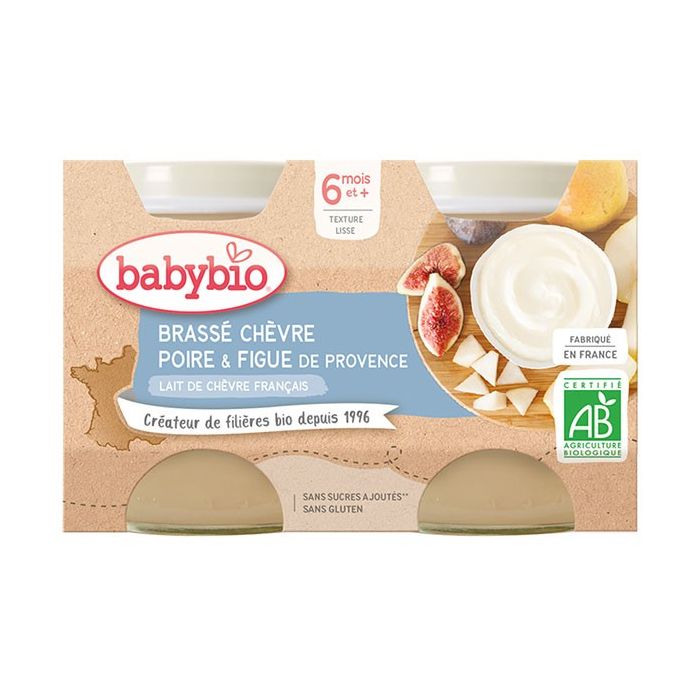 Pot Babybio chevre/poire/figues 2x130g Bio 6m+