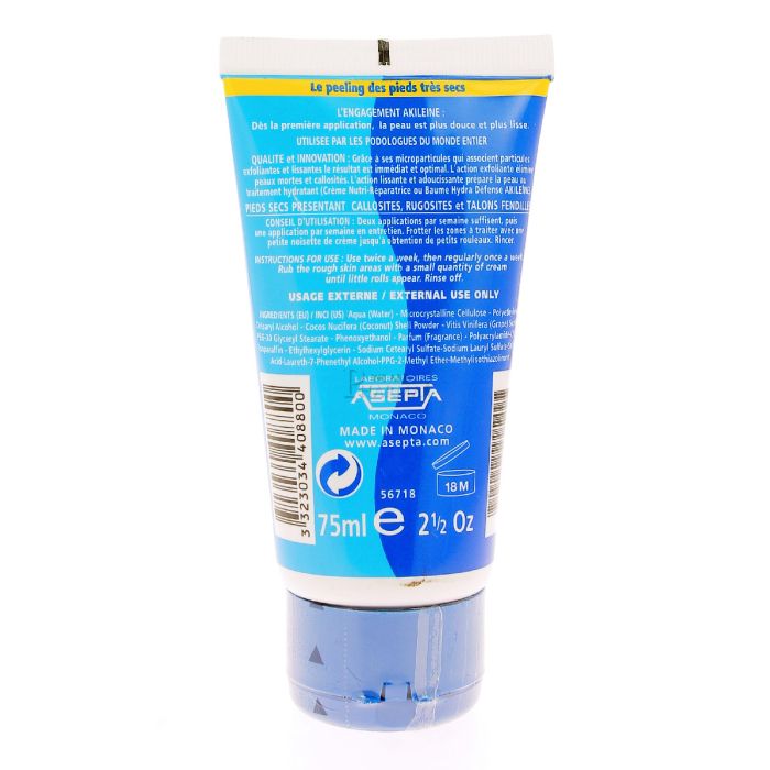 Crème de Gommage Akileine pour Pieds 75ml 