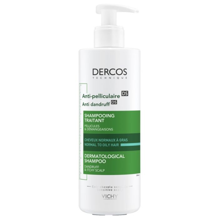 VICHY Dercos Anti-Pelliculaire Shampooing Traitant Cheveux Normaux à Gras 400ml