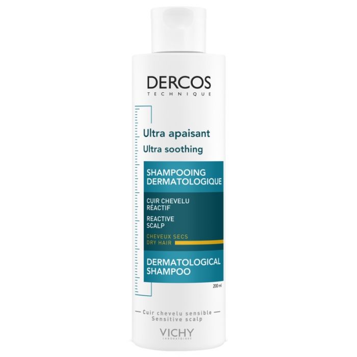 VICHY Dercos Ultra-Apaisant Shampoing Cheveux Secs 200ml