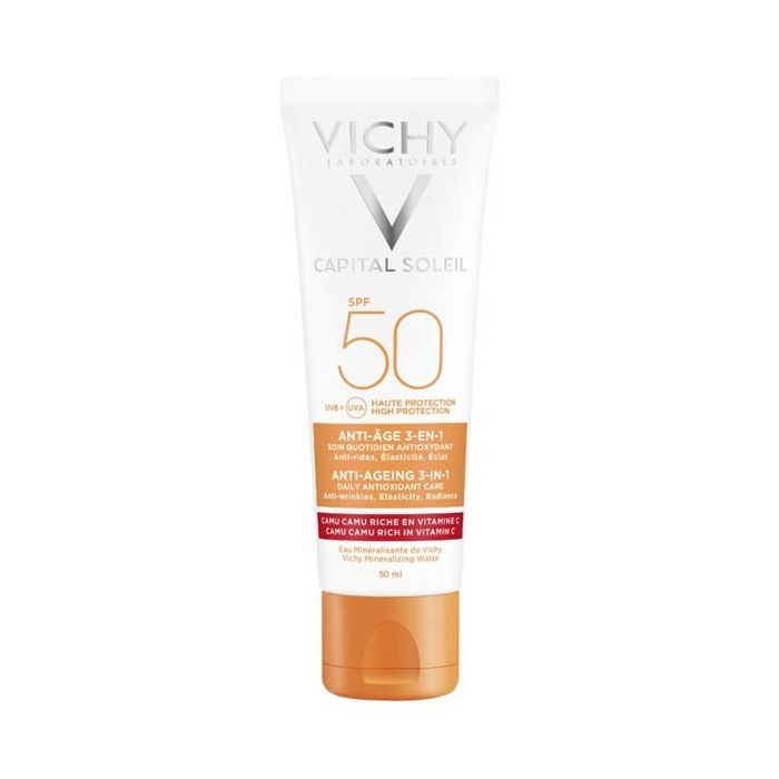 VICHY Idéal soleil Soin Anti-âge Antioxydant 3-en-1 SPF50 50ml
