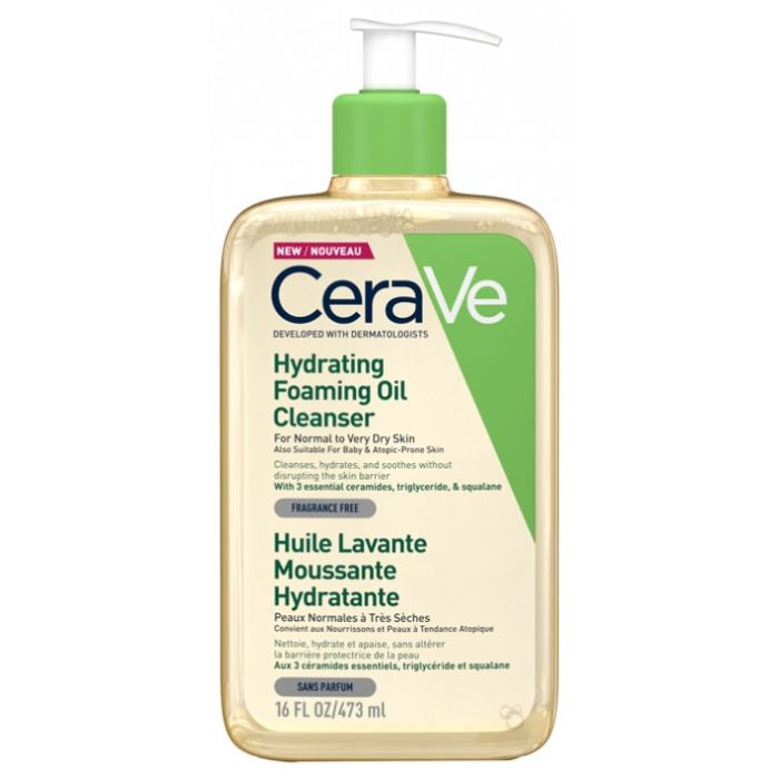 cerave huile nettoyante moussante hydratante 473ml
