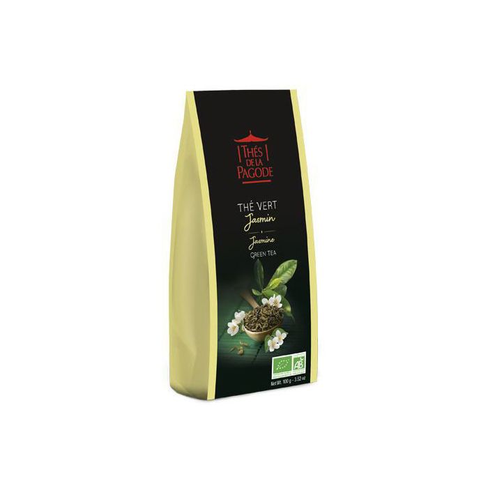 THES DE LA PAGODE - Thé Vert Jasmin BIO - 100g