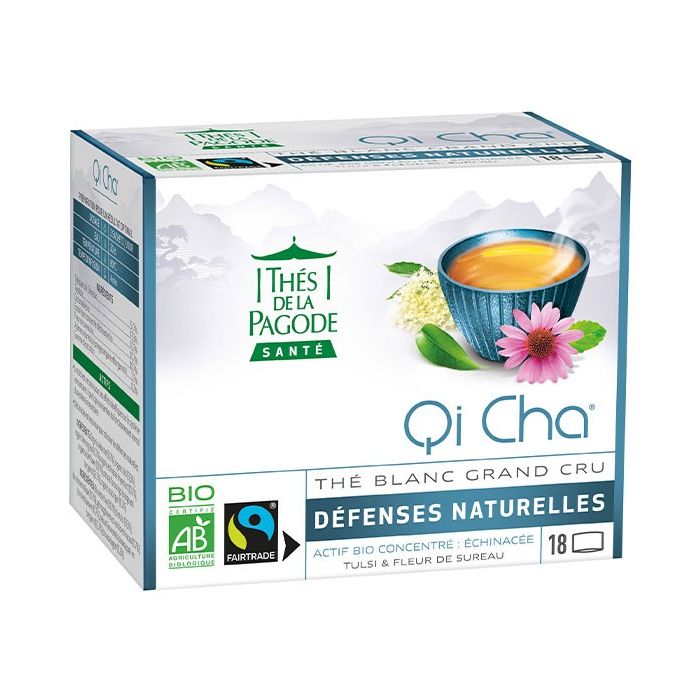 THES DE LA PAGODE - Thé Blanc Qi CHA - 18 sachets