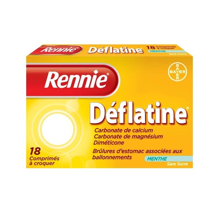Deflatine 18 comprimé à croquer Rennie