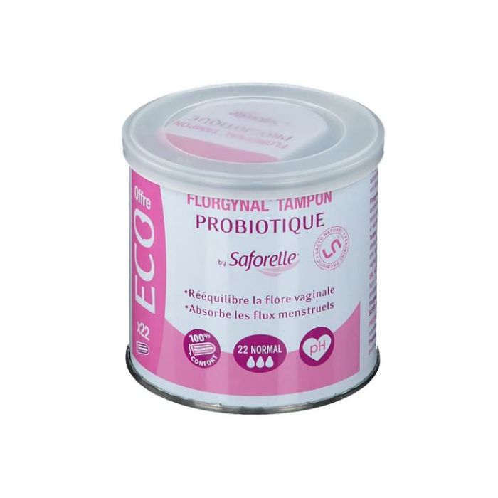 FLORGYNAL PROBIOTIQUE TAMPON COMPACT NORMAL SAFORELLE x 22