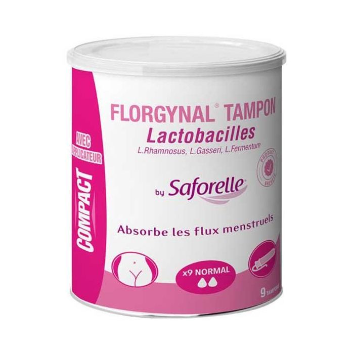 FLORGYNAL PROBIOTIQUE TAMPON COMPACT NORMAL SAFORELLE x 9