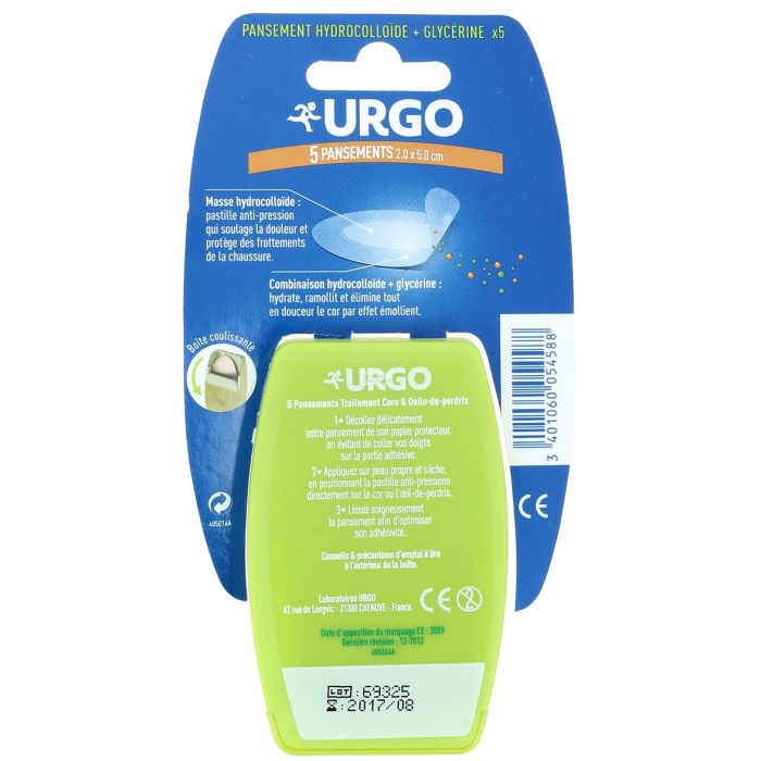 Urgo traitement cors & oeils-de-perdrix x 5 pansements