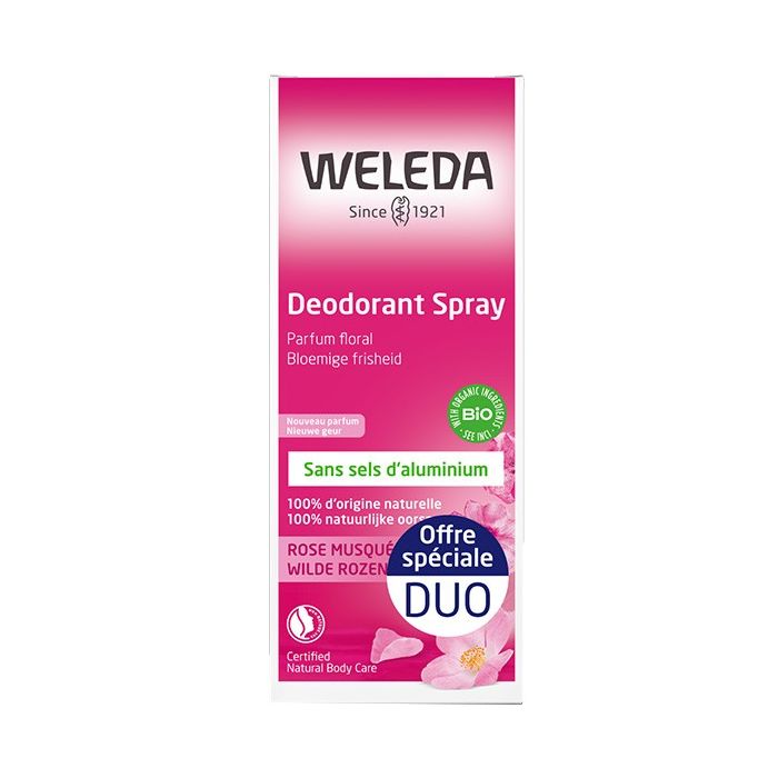 2x100ml Déodorant à la Rose Weleda