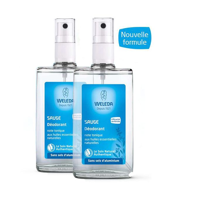 2x100ml Déodorant à la Sauge Weleda